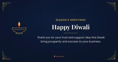 Happy Diwali – Business & Clients Diwali wishes image in English (landscape)