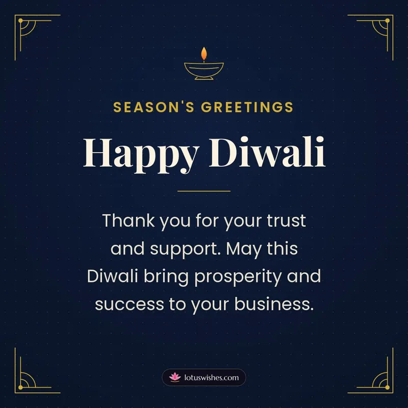 Happy Diwali – Business & Clients Diwali wishes image in English (square)
