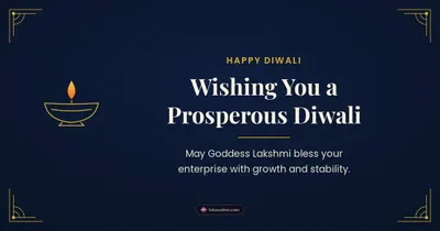 Wishing You a Prosperous Diwali – Business & Clients Diwali wishes image in English (landscape)