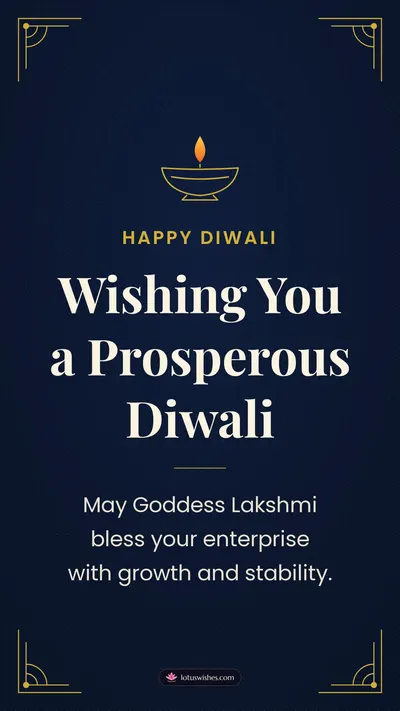 Wishing You a Prosperous Diwali – Business & Clients Diwali wishes image in English (story)