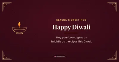 Happy Diwali – Business & Clients Diwali wishes image in English (landscape)