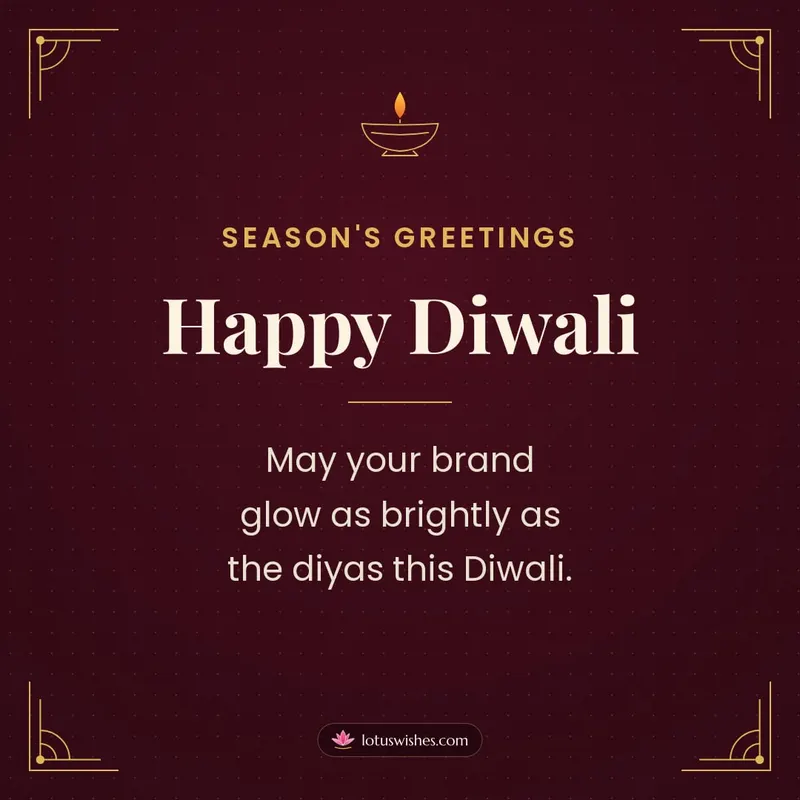 Happy Diwali – Business & Clients Diwali wishes image in English (square)