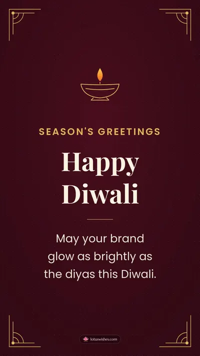 Happy Diwali – Business & Clients Diwali wishes image in English (story)