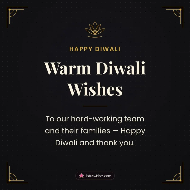 Warm Diwali Wishes – Business & Clients Diwali wishes image in English (square)