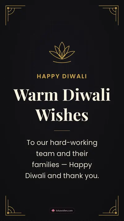 Warm Diwali Wishes – Business & Clients Diwali wishes image in English (story)