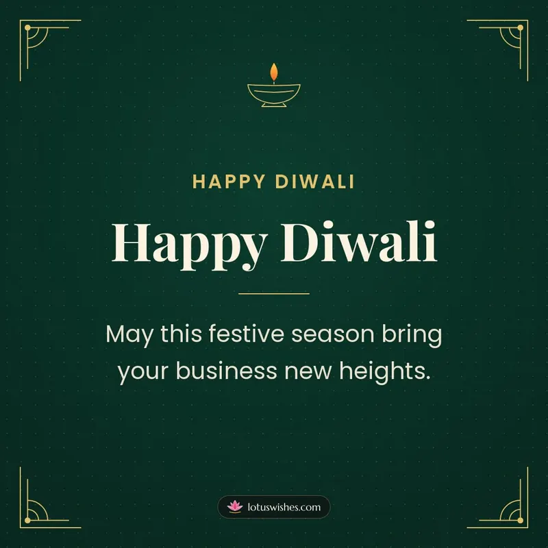 Happy Diwali – Business & Clients Diwali wishes image in English (square)