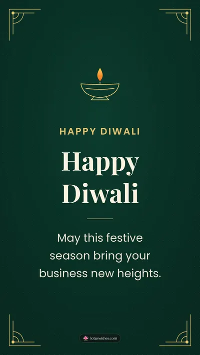Happy Diwali – Business & Clients Diwali wishes image in English (story)