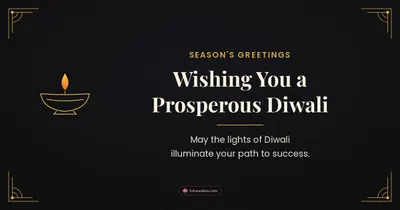 Wishing You a Prosperous Diwali – Business & Clients Diwali wishes image in English (landscape)