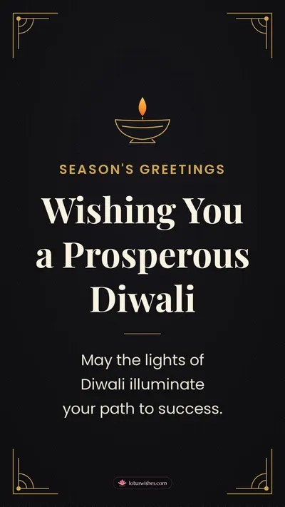 Wishing You a Prosperous Diwali – Business & Clients Diwali wishes image in English (story)