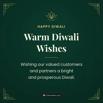 Warm Diwali Wishes – Business & Clients Diwali wish in English