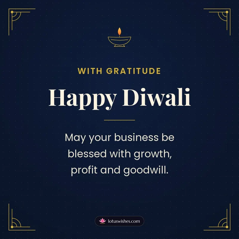 Happy Diwali – Business & Clients Diwali wishes image in English (square)