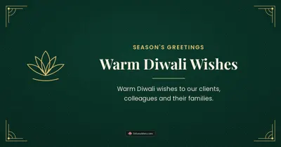 Warm Diwali Wishes – Business & Clients Diwali wishes image in English (landscape)