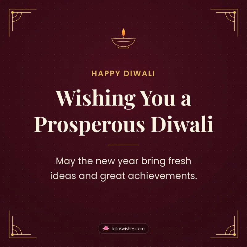 Wishing You a Prosperous Diwali – Business & Clients Diwali wishes image in English (square)
