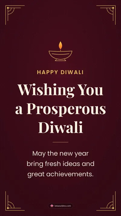Wishing You a Prosperous Diwali – Business & Clients Diwali wishes image in English (story)