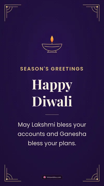 Happy Diwali – Business & Clients Diwali wishes image in English (story)