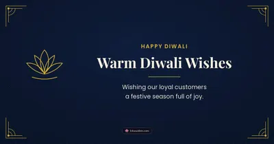 Warm Diwali Wishes – Business & Clients Diwali wishes image in English (landscape)