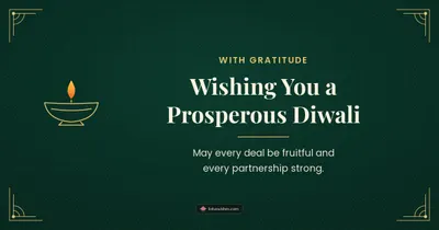 Wishing You a Prosperous Diwali – Business & Clients Diwali wishes image in English (landscape)