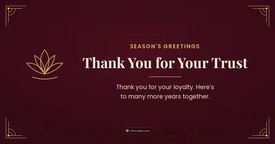 Thank You for Your Trust – Business & Clients Diwali wishes image in English (landscape)