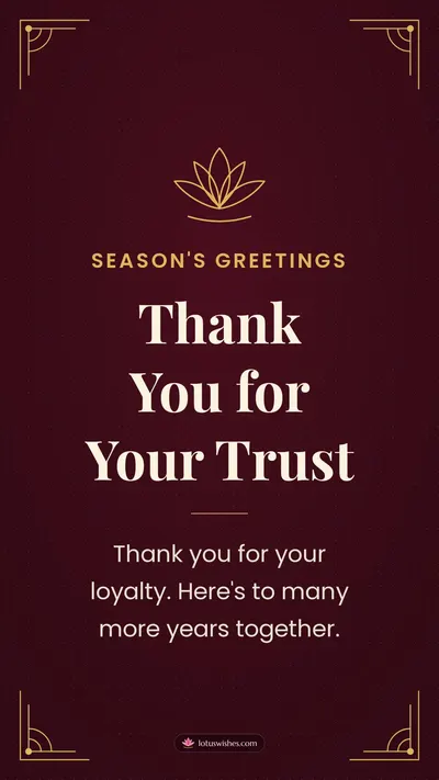 Thank You for Your Trust – Business & Clients Diwali wishes image in English (story)