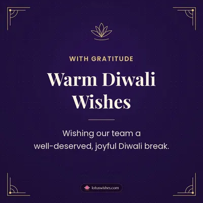 Warm Diwali Wishes – Business & Clients Diwali wish in English