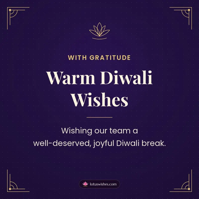 Warm Diwali Wishes – Business & Clients Diwali wishes image in English (square)