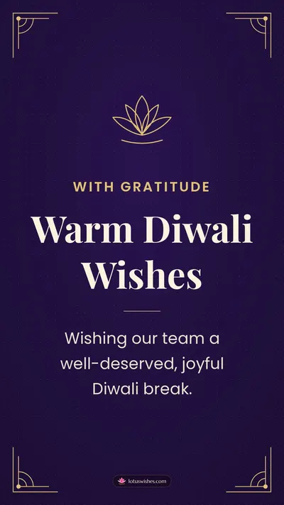 Warm Diwali Wishes – Business & Clients Diwali wishes image in English (story)