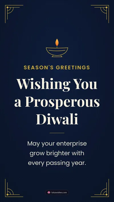 Wishing You a Prosperous Diwali – Business & Clients Diwali wishes image in English (story)