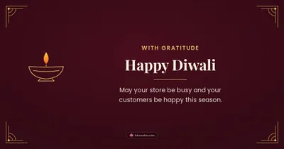 Happy Diwali – Business & Clients Diwali wishes image in English (landscape)