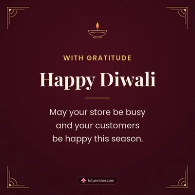 Happy Diwali – Business & Clients Diwali wishes image in English (square)