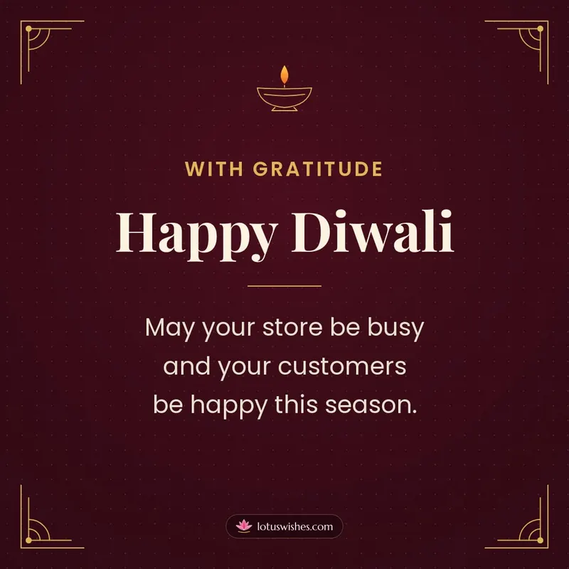 Happy Diwali – Business & Clients Diwali wishes image in English (square)