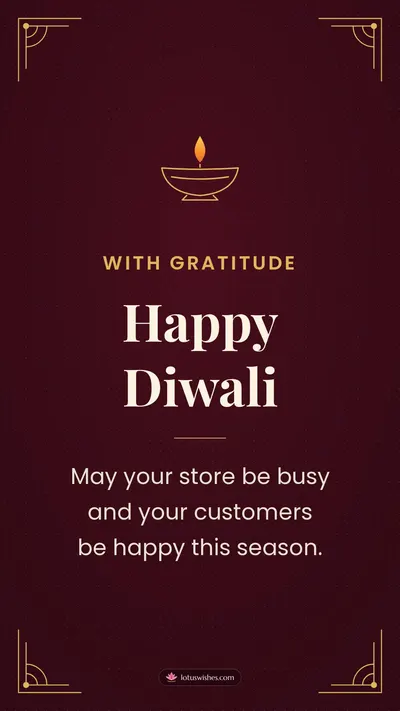 Happy Diwali – Business & Clients Diwali wishes image in English (story)