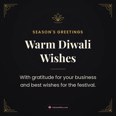 Warm Diwali Wishes – Business & Clients Diwali wish in English
