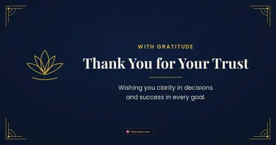 Thank You for Your Trust – Business & Clients Diwali wishes image in English (landscape)