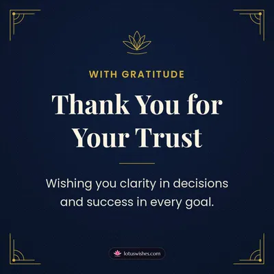 Thank You for Your Trust – Business & Clients Diwali wish in English
