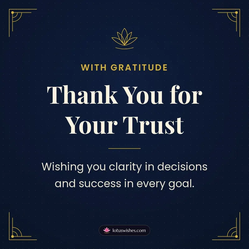 Thank You for Your Trust – Business & Clients Diwali wishes image in English (square)
