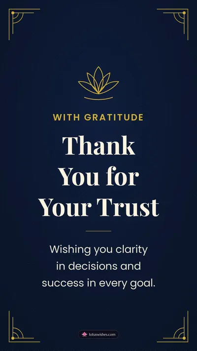 Thank You for Your Trust – Business & Clients Diwali wishes image in English (story)