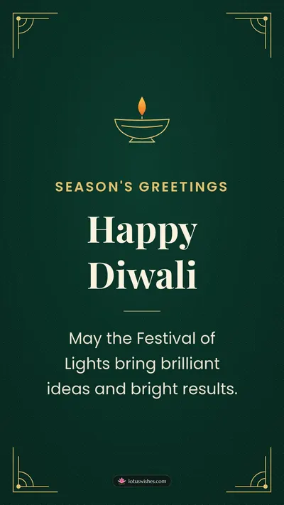 Happy Diwali – Business & Clients Diwali wishes image in English (story)
