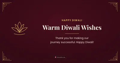 Warm Diwali Wishes – Business & Clients Diwali wishes image in English (landscape)
