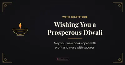Wishing You a Prosperous Diwali – Business & Clients Diwali wishes image in English (landscape)