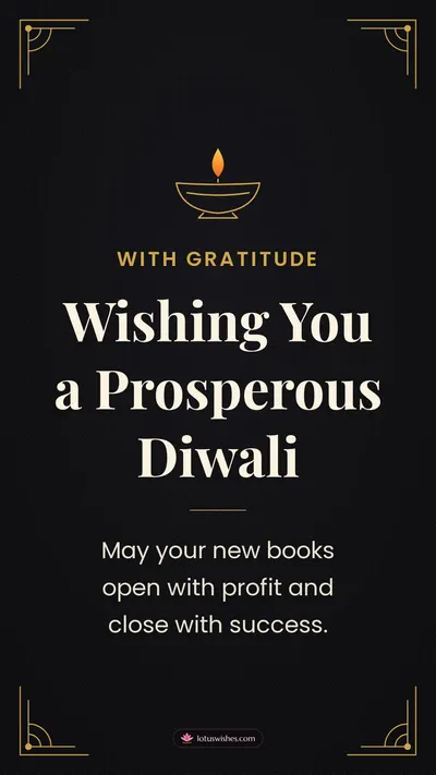Wishing You a Prosperous Diwali – Business & Clients Diwali wishes image in English (story)