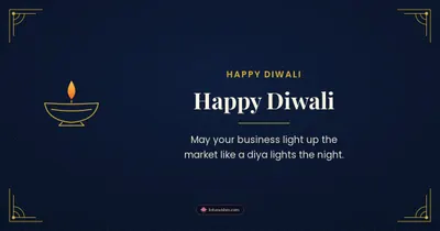 Happy Diwali – Business & Clients Diwali wishes image in English (landscape)