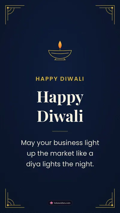 Happy Diwali – Business & Clients Diwali wishes image in English (story)