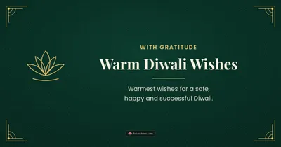 Warm Diwali Wishes – Business & Clients Diwali wishes image in English (landscape)