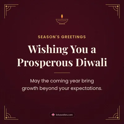 Wishing You a Prosperous Diwali – Business & Clients Diwali wish in English
