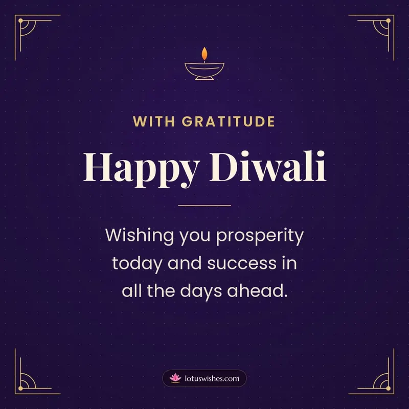 Happy Diwali – Business & Clients Diwali wishes image in English (square)