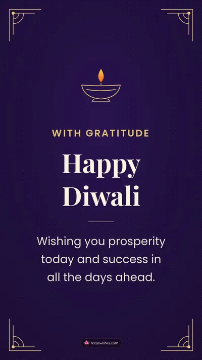 Happy Diwali – Business & Clients Diwali wishes image in English (story)