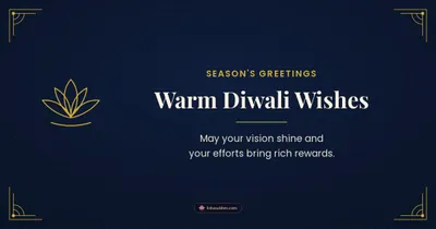 Warm Diwali Wishes – Business & Clients Diwali wishes image in English (landscape)
