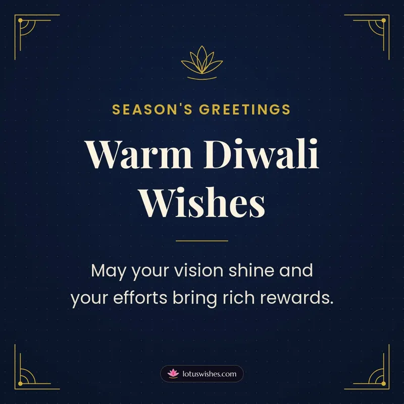 Warm Diwali Wishes – Business & Clients Diwali wishes image in English (square)