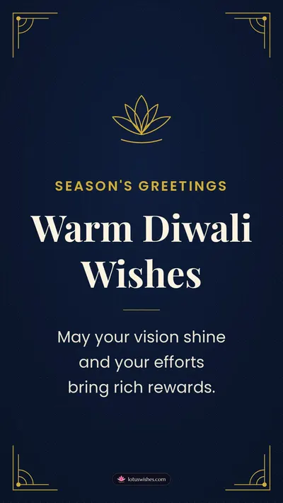 Warm Diwali Wishes – Business & Clients Diwali wishes image in English (story)