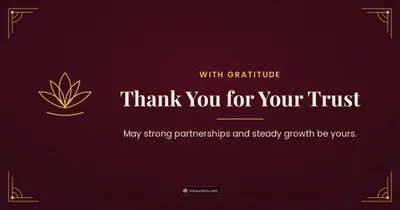 Thank You for Your Trust – Business & Clients Diwali wishes image in English (landscape)